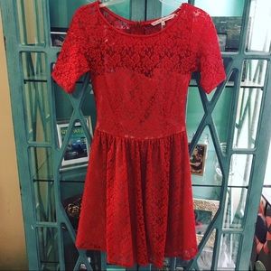 Rachel Roy Red Lace Dress